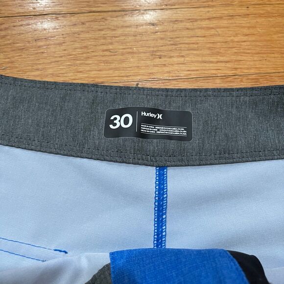 Hurley Phantom Mens 9" Swim Surf Board Shorts Size 30 Blue WORN TWICE EXCELLENT - Picture 5 of 9